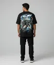 Men’s Black Panther Lightning Graphic Oversized T-Shirt
